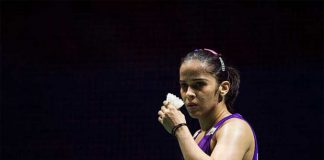 Saina Nehwal plays an important role in Awadhe Warriors' victory on Wednesday. (photo: AFP)
