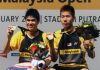 Lim Khim Wah (left) and Goh V Shem after they won the Malaysian Open on Jan 19, 2014. Khim Wah admits that part of his problem with serving is that nerves tend to get the better of him.