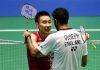 Lee Chong Wei greets Rajiv Ouseph after clinching victory at Malaysia Open. (photo: AFP)