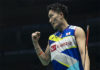 Kento Momota is on course to defend the Badminton Asia Championships title. (photo: Xinhua)