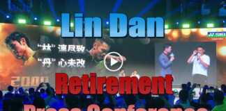 Lin Dan makes first public appearance since retirement. (photo: Sina)