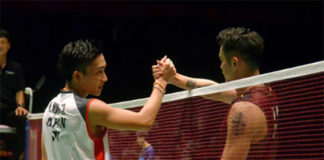 Lin Dan to battle Kento Momota (L) in the China Open first round. (photo: Asahi Shimbun via Getty Images)