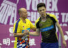 Lee Zii Jia (R) finds a new way to work with Hendrawan in Bangkok. (photo: BWF)