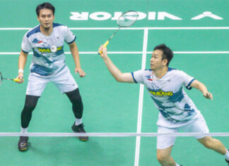 Hendra Setiawan and Mohammad Ahsan continue their journey in the Denmark Open. (Image Credit: Shi Tang/Getty Images)