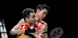 Aaron Chia/Soh Wooi Yik enter the 2023 Denmark Open final. (photo: AFP)