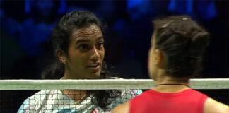 PV Sindhu and Carolina Marin in verbal duel during a heated women's singles Denmark Open semifinals. (photo: BWF)