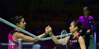 Tai Tzu Ying defeats Carolina Marin in the Fuzhou China Open first round. (photo: Xinhua)