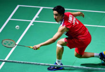 Kento Momota earns easy route to the Fuzhou China Open quarter-finals. (photo: Xinhua)