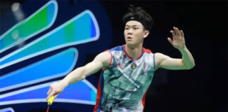 Lee Zii Jia loses to Kenta Nishimoto in the 2023 China Masters quarters. (photo: STR)
