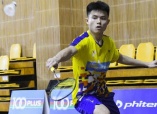 Justin Hoh's remarkable performance propels him into the second round of the Syed Modi International. (Photo: BAM)
