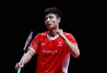 Shi Yuqi is set to face Viktor Axelsen in the final of the 2023 BWF World Tour Finals. (photo: Shi Tang/Getty Images)