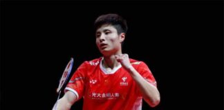 Shi Yuqi is set to face Viktor Axelsen in the final of the 2023 BWF World Tour Finals. (photo: Shi Tang/Getty Images)