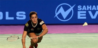 Carolina Marin wins smartest player of the tie after Monday's match against Zhang Beiwen. (photo: PBL)