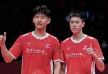 Liu Yuchen (left) is unhappy with the 2024 Malaysia Open draw. (photo: Shi Tang/Getty Images)