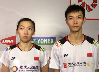Jiang Zhen Bang (R), and Wei Ya Xin contribute an important point in China's 2023 BAMTC quarter-final win over India.